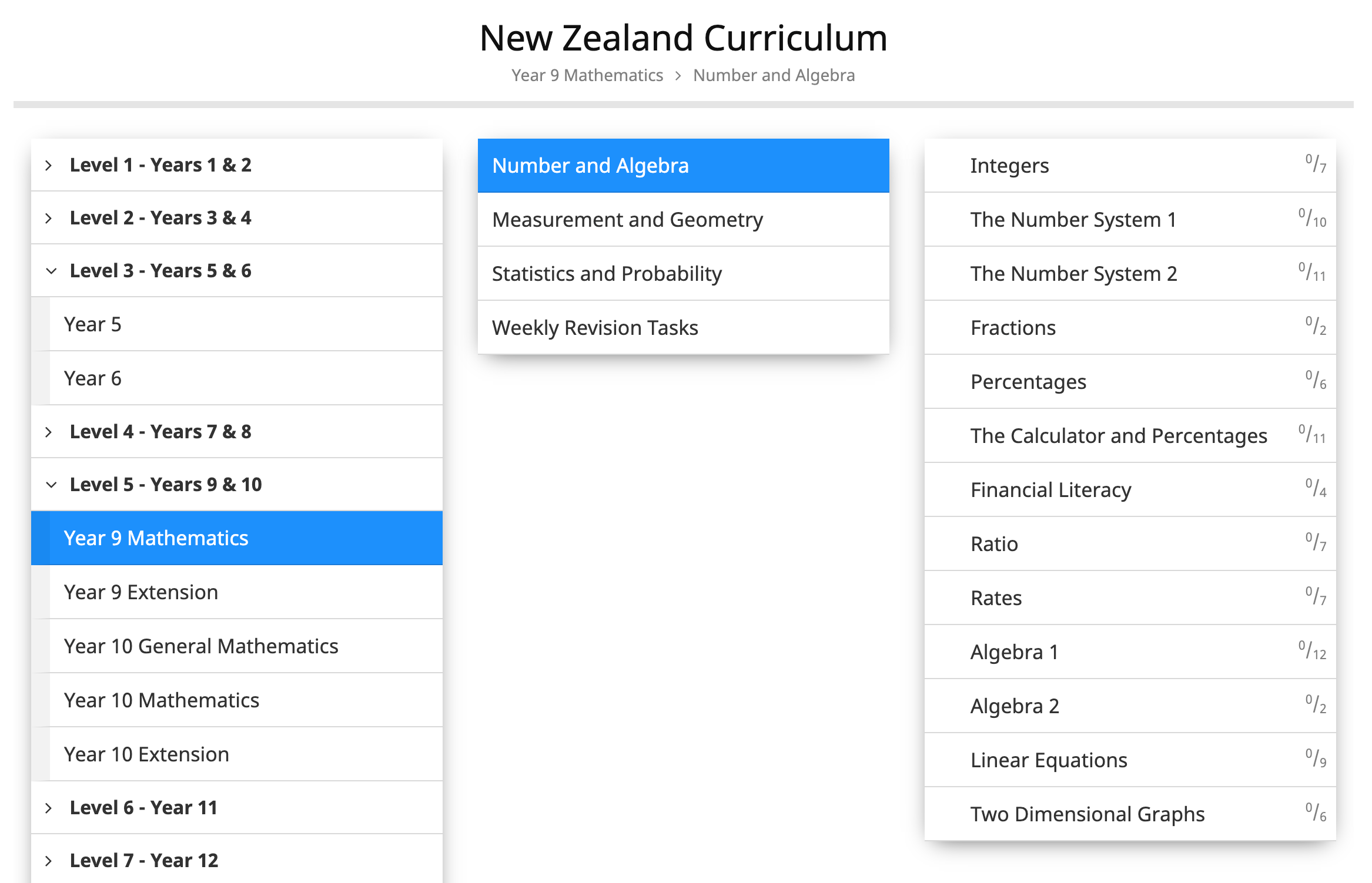 Return to default curriculum