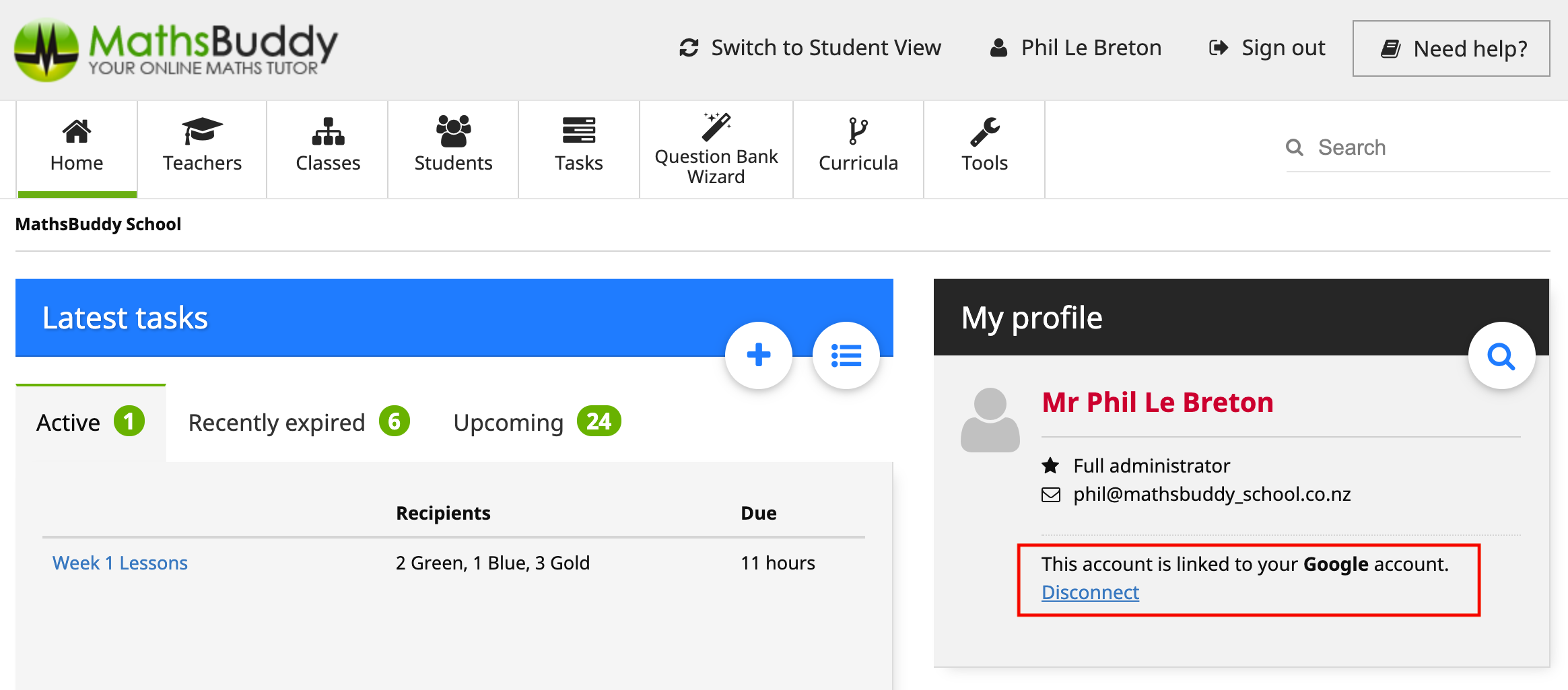 Map google account