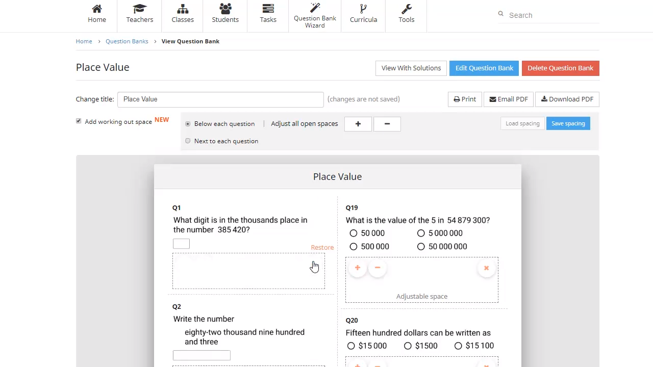 Add working out space