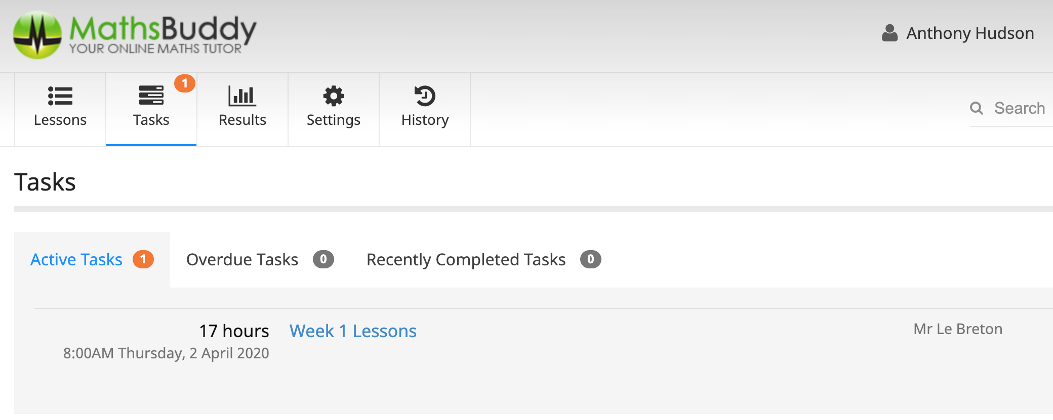 What the student sees